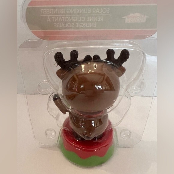 Solar Dancing Elf & Blinking Reindeer Set of 2 Christmas Holiday Novelty Toys - Picture 9 of 9